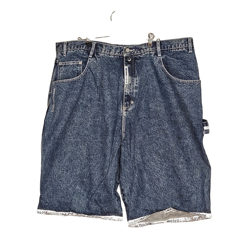 Y2K MMD Malone Streetwear Denim Carpenter Shorts Sz 44 Hip Hop Skater Retro